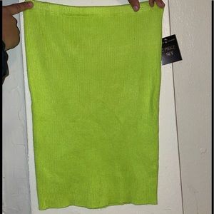 Neon green knitted mini shirt (bottoms)